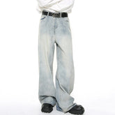 Gradient Color Wide Leg Jeans